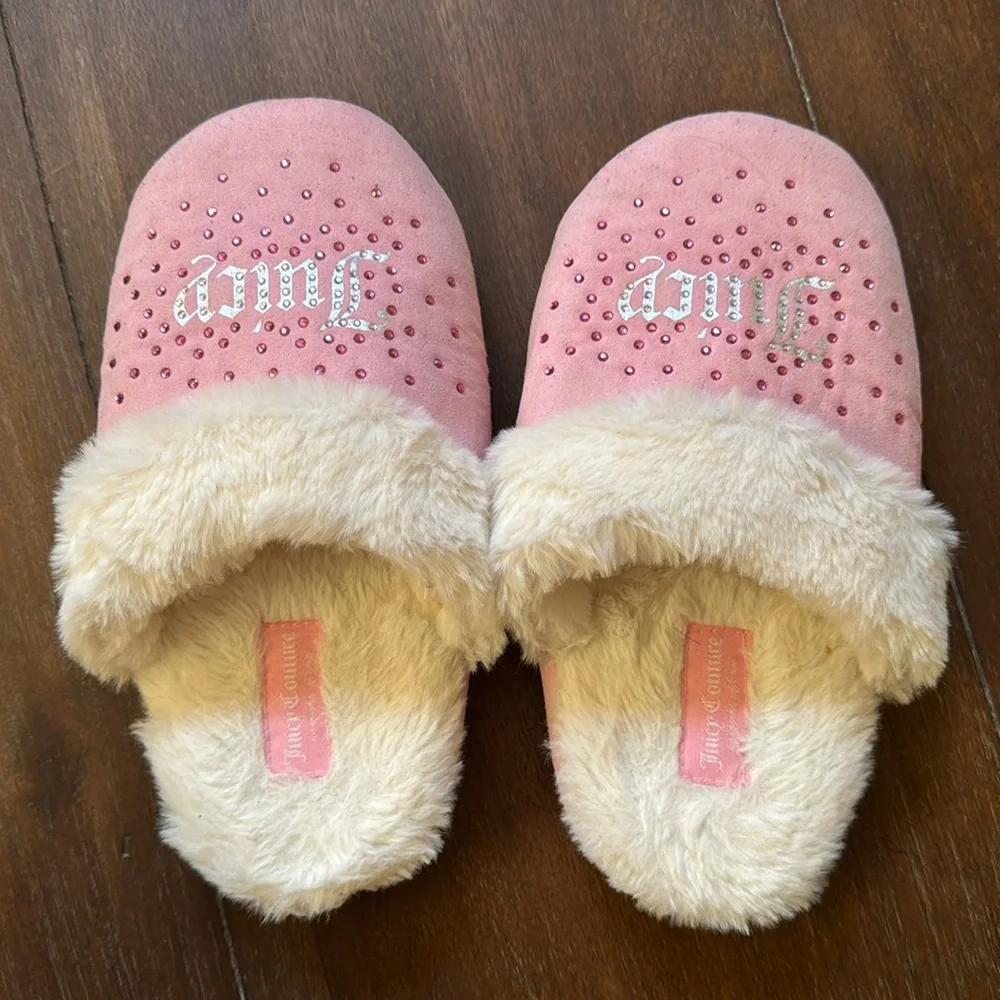 Size 2/3 Juicy Couture slippers and generic pink slides
